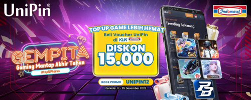 Beli Voucher UniPin di Klik Indomaret dan Dapatkan Diskon Rp15,000